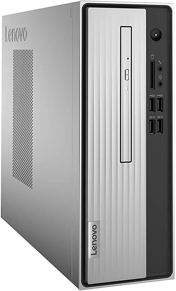 Lenovo IdeaCentre 3 Desktop, Tower, AMD Athlon Silver 3050U Processor, AMD Radeon Graphics, 4GB DDR4, 256GB SSD, WiFi 802.11, Bluetooth, HDMI, 8 USB Ports, Windows 10, 90NT0000US, Silver