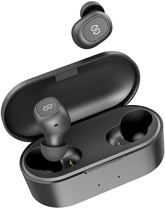 SoundPEATS True Wireless Earbuds 5.0 Bluetooth Headphones in-Ear Stereo Wireless Earphones with Microphone Binaural Calls, One-Step Pairing, Total 35 Hours, Upgraded TrueFree Plus