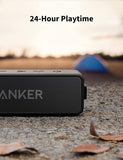 Anker Soundcore Bluetooth Speaker with Loud Stereo Sound, 24-Hour Playtime, 66 ft Bluetooth Range, Built-in Mic. Perfect Portable Wireless Speaker for iPhone, Samsung and More