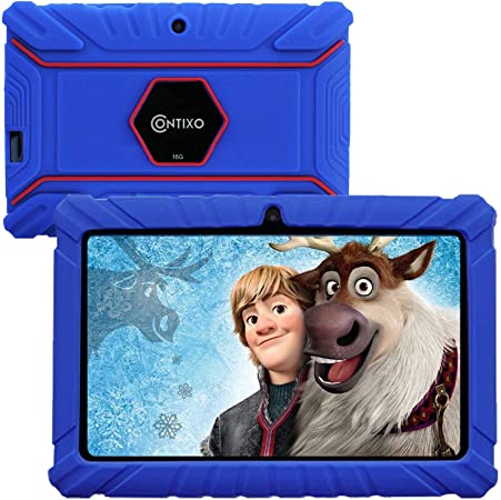 Contixo V8-2 7 inch Kids Tablets - Tablet for Kids with Parental Control - Android Tablet 16 GB HD Display Durable Case & Screen Protector WiFi Camera-Learning Toys for 2 to 10 Years Old, Dark Blue