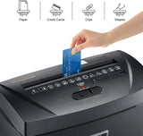 Bonsaii Paper Shredder, 12 Sheet Cross Cut Document and Credit Card Shredder for Home Use, Black(C170-C)