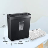 Bonsaii Paper Shredder, 12 Sheet Cross Cut Document and Credit Card Shredder for Home Use, Black(C170-C)