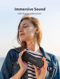 Anker Soundcore Bluetooth Speaker with Loud Stereo Sound, 24-Hour Playtime, 66 ft Bluetooth Range, Built-in Mic. Perfect Portable Wireless Speaker for iPhone, Samsung and More