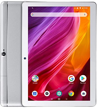Dragon Touch K10 Tablet, 10 inch Android Tablet with 16 GB Quad Core Processor, 1280x800 IPS HD Display, Micro HDMI, GPS, FM, 5G WiFi (Silver)