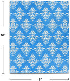 Emraw Damask 2 Pocket Portfolio Two Pockets Folder Legal Document Organizer Designed for Home, Office, School, Classroom, Medical Records and More - Actual Colors May Vary (Pack of 3)